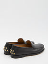metal dots loafers