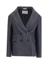 double-breasted wool blazer