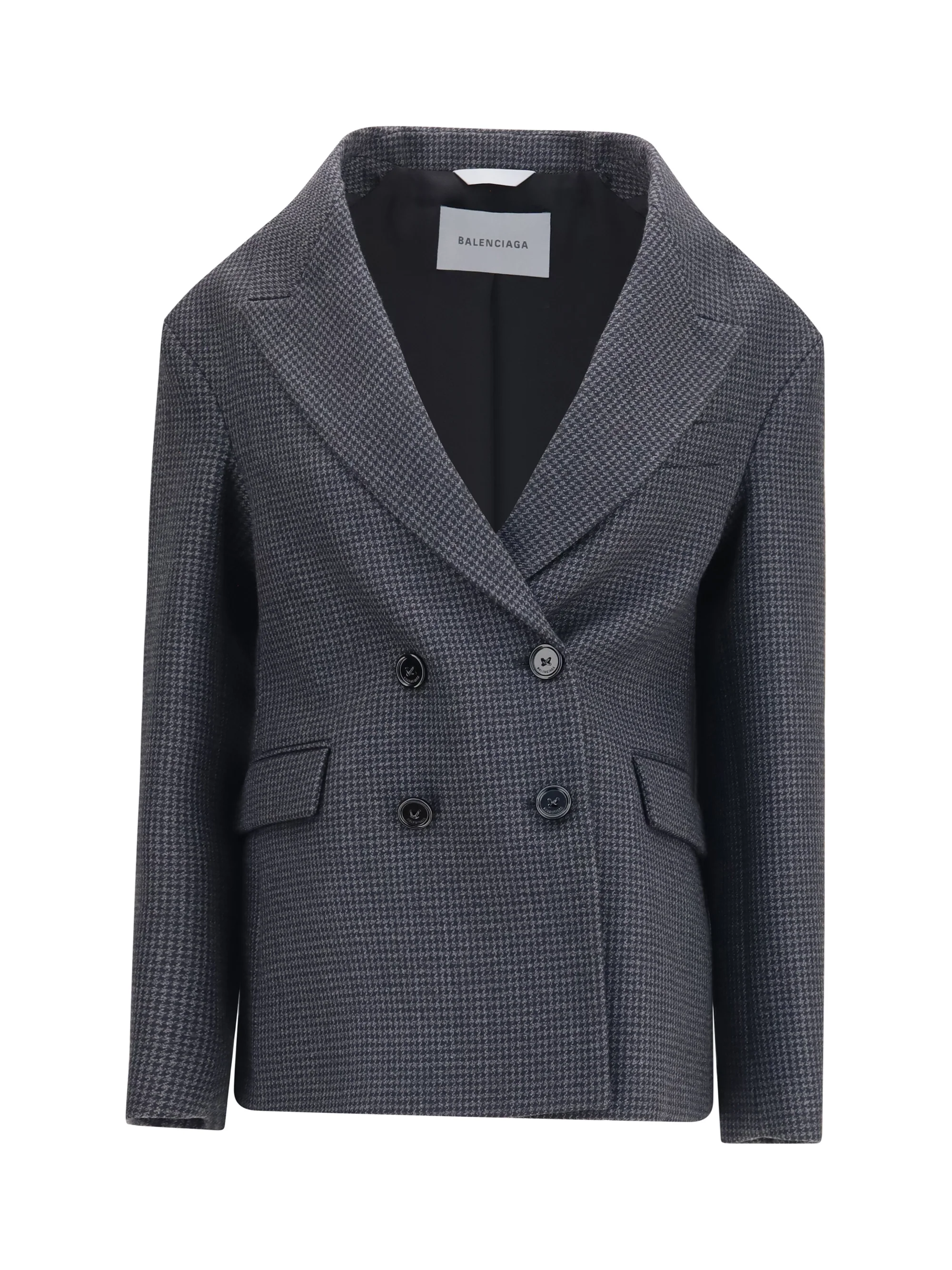 double-breasted wool blazer