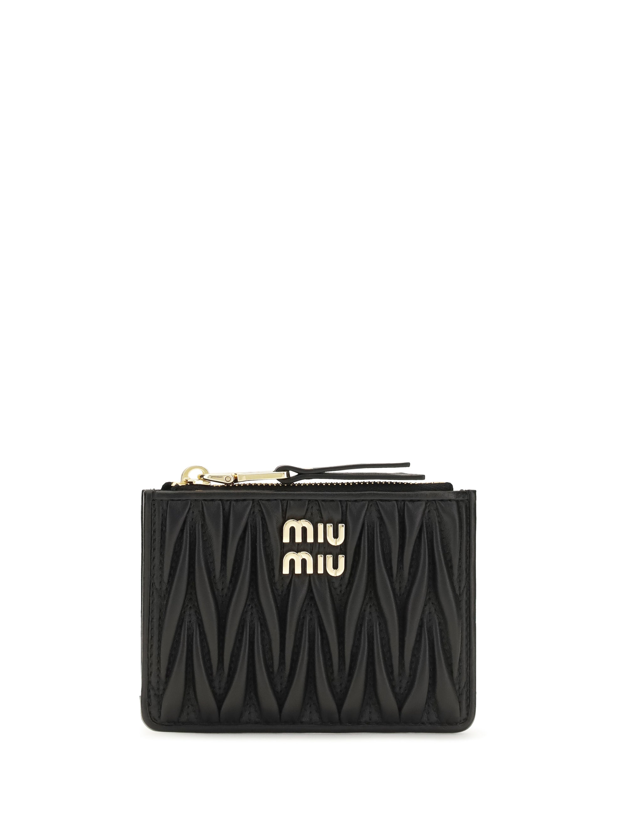 MIU MIU OS leather wallet with logo