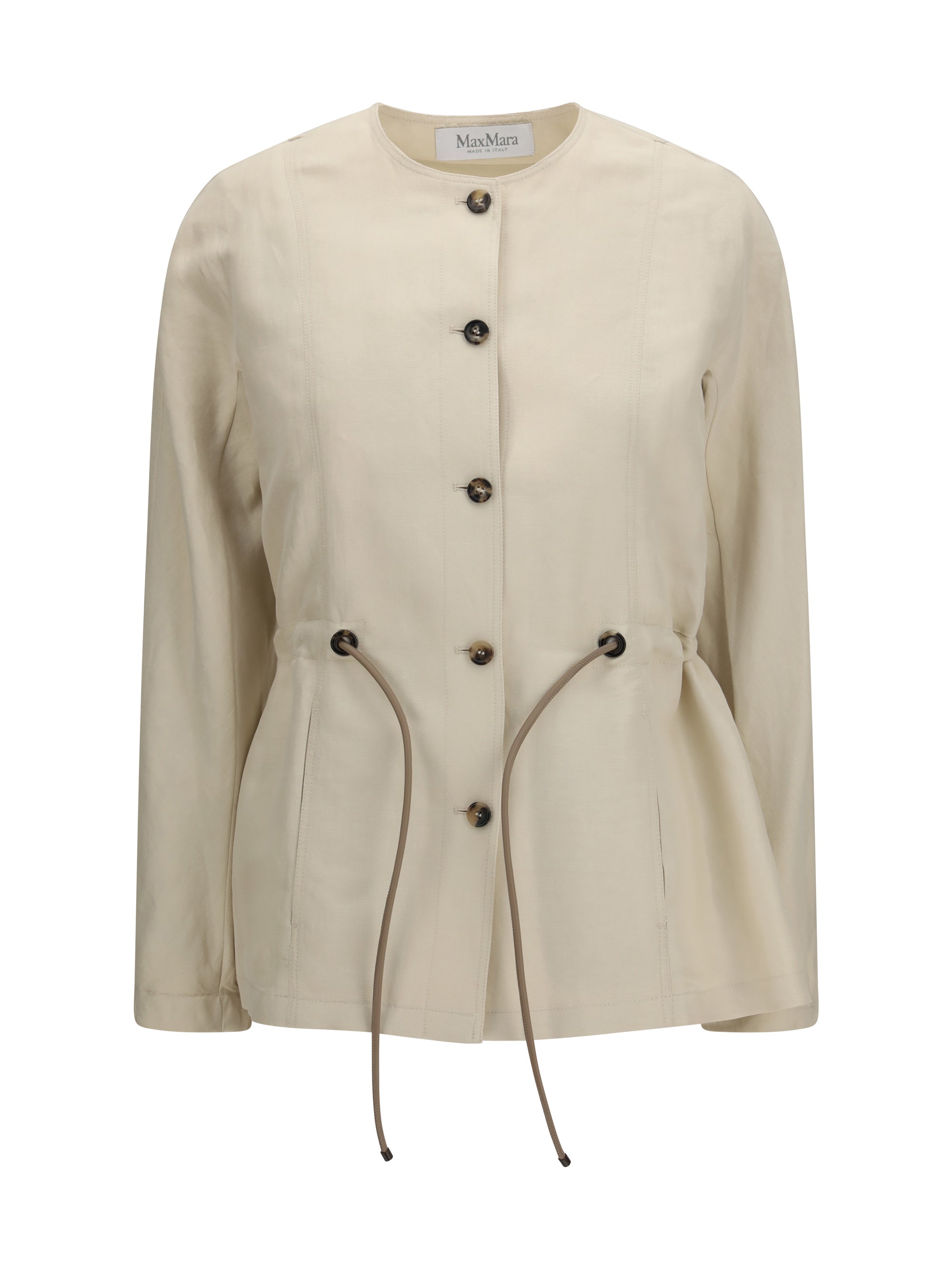 MAX MARA 46 carezza jacket in linen and silk blend