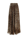 leopard-print chiffon skirt