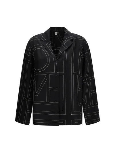 silk shirt with all-over monogram