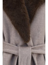 wool coat with fur collar and belt