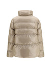 glossy quilted puffer jacket