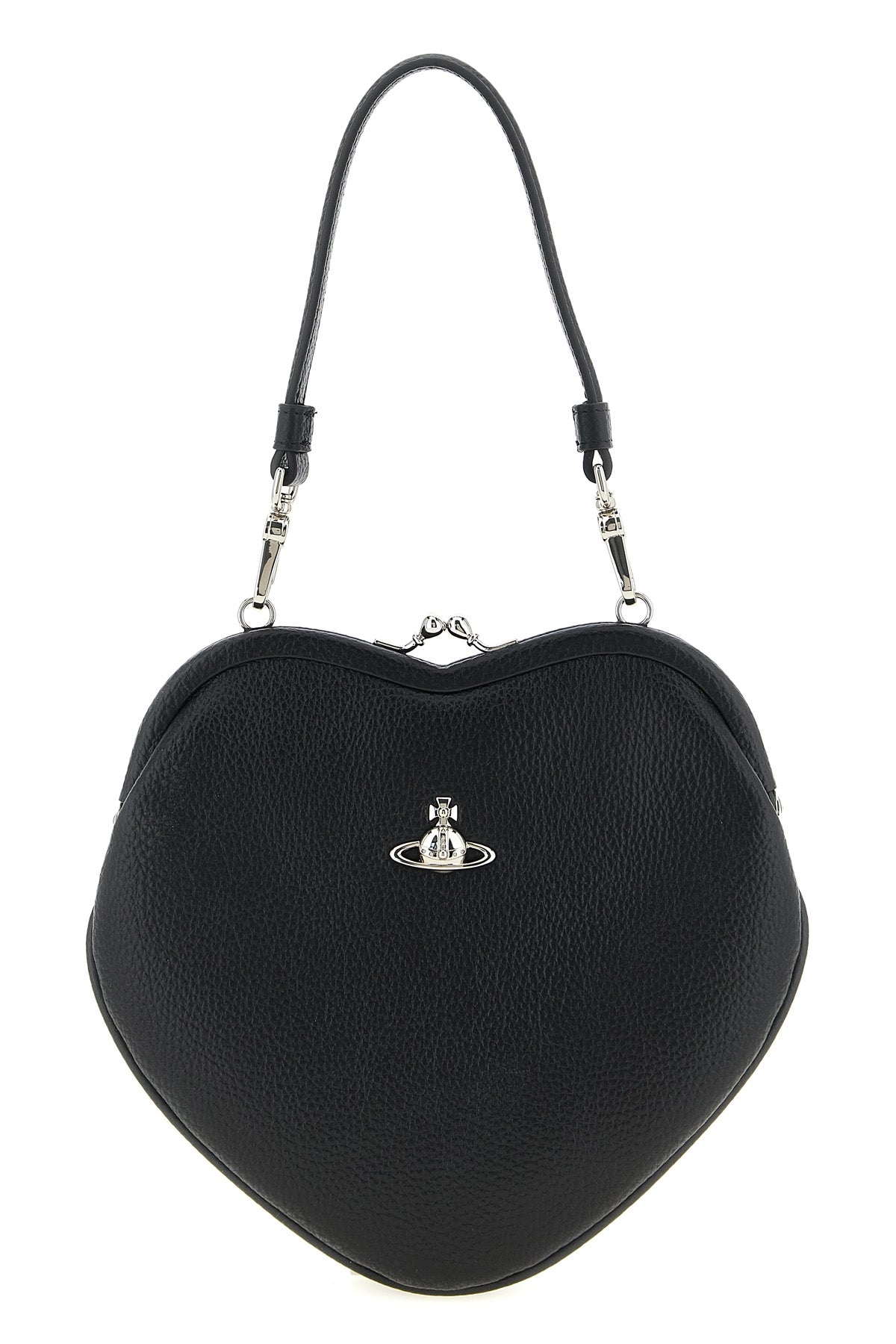VIVIENNE WESTWOOD OS belle heart frame handbag in garnet leather-effect fabric