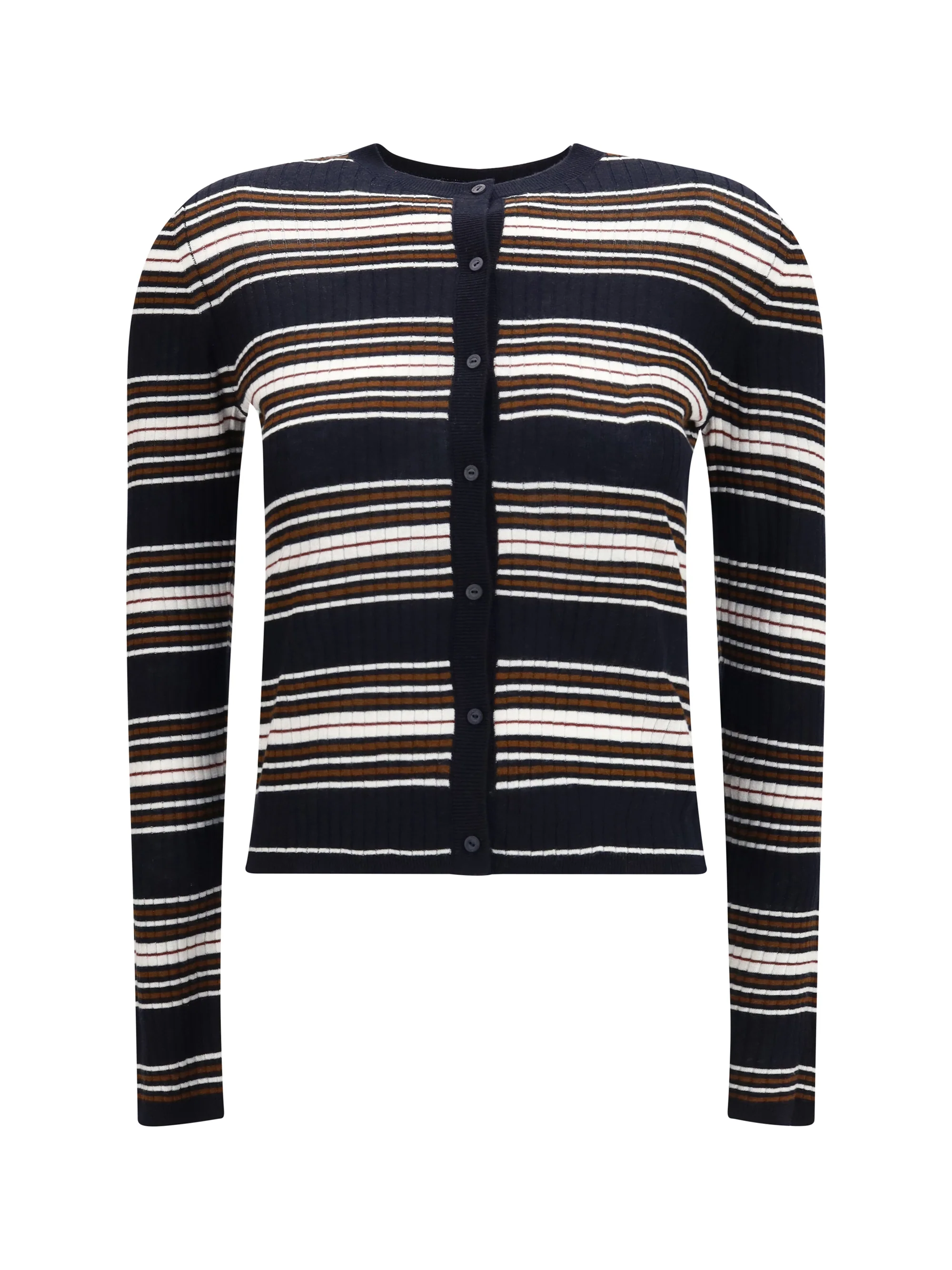 MAX MARA STUDIO L striped silk and wool cardigan