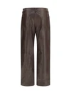 straight-leg leather pants