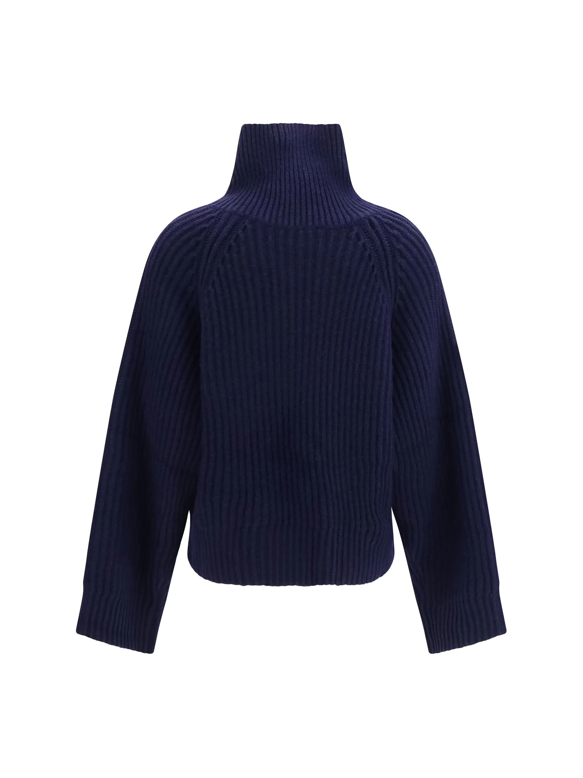 GANNI M wool zip-neck sweater