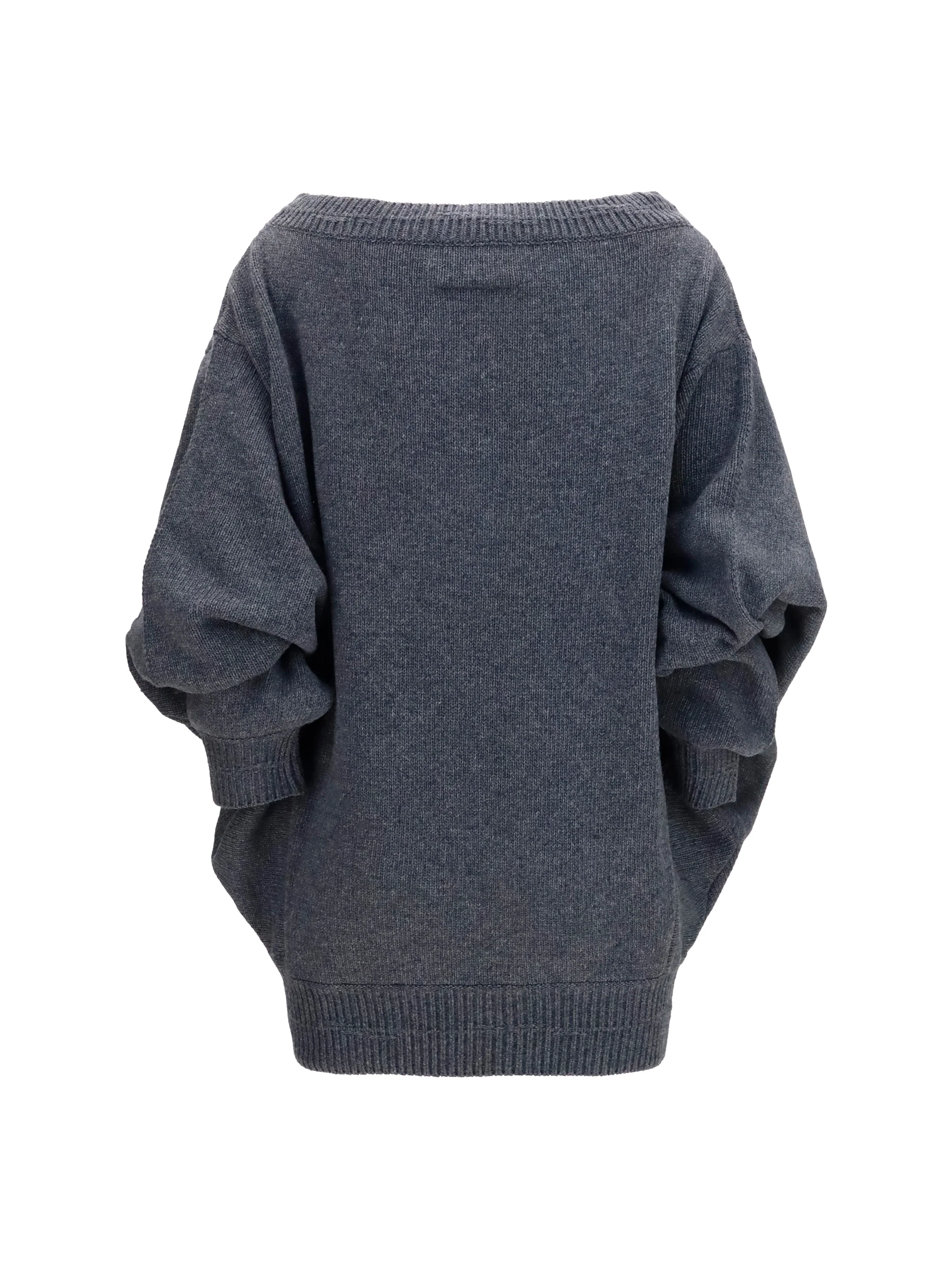 MM6 S wool-blend mini dress with wide sleeves