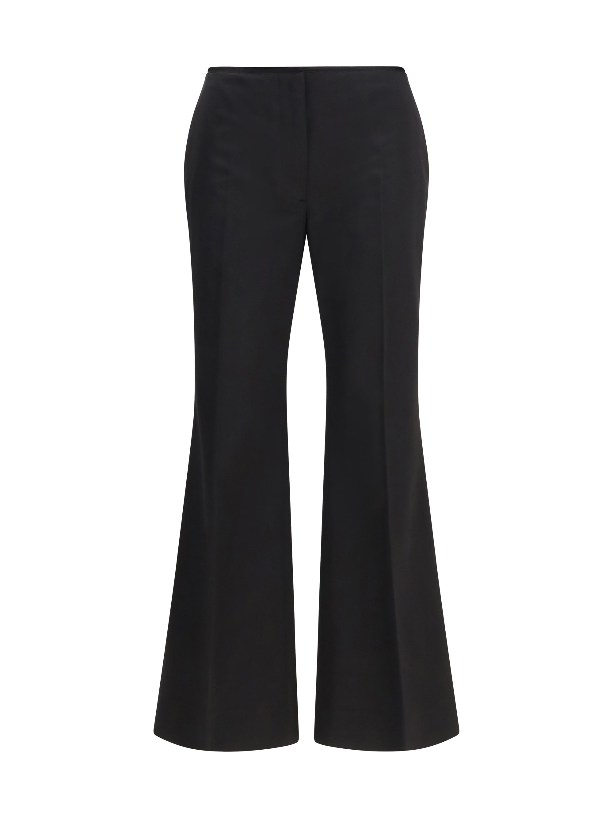 kick flare raw-edge pants