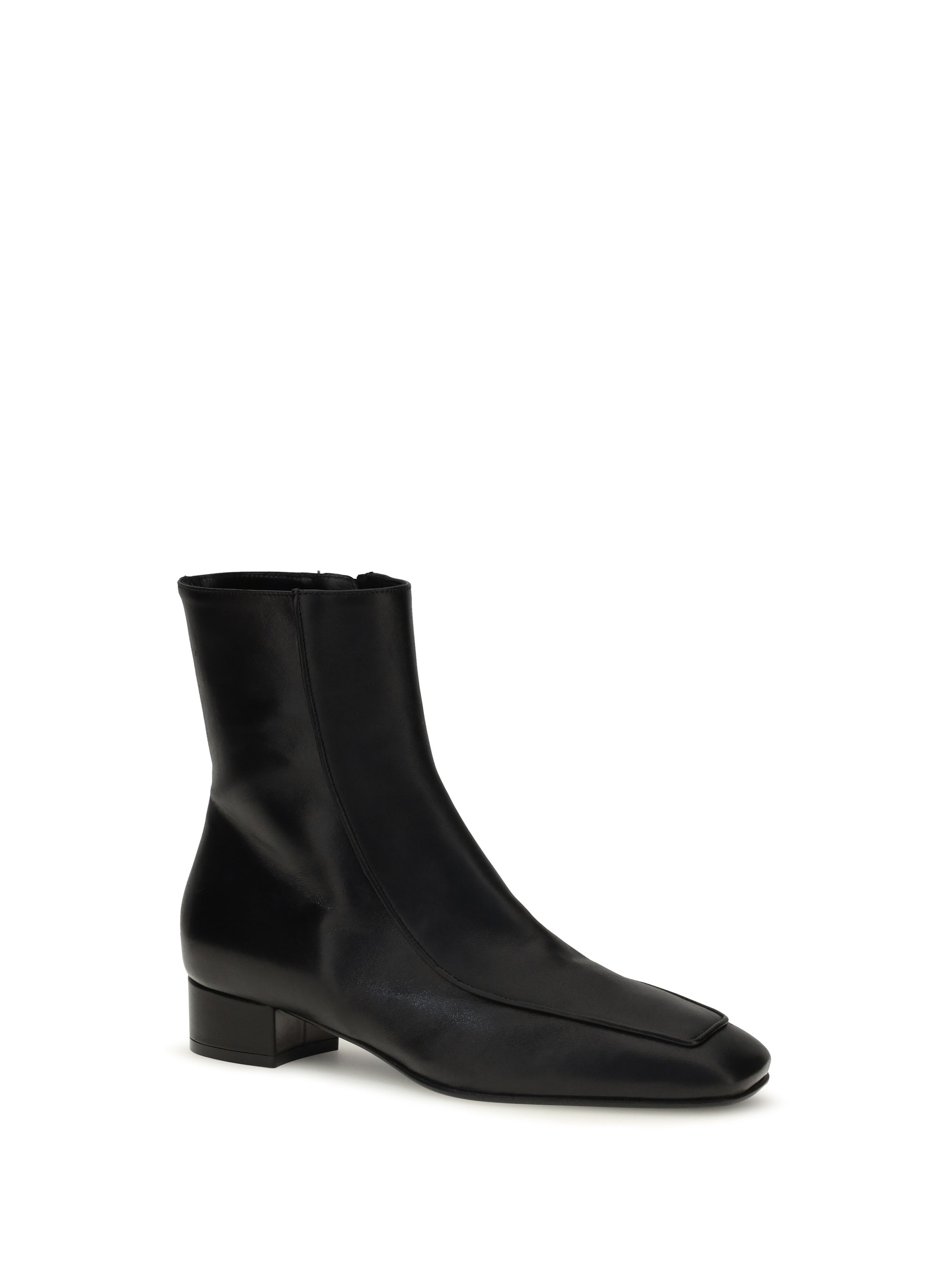 HERBERT LEVINE 36.5 shadow ban leather ankle boots