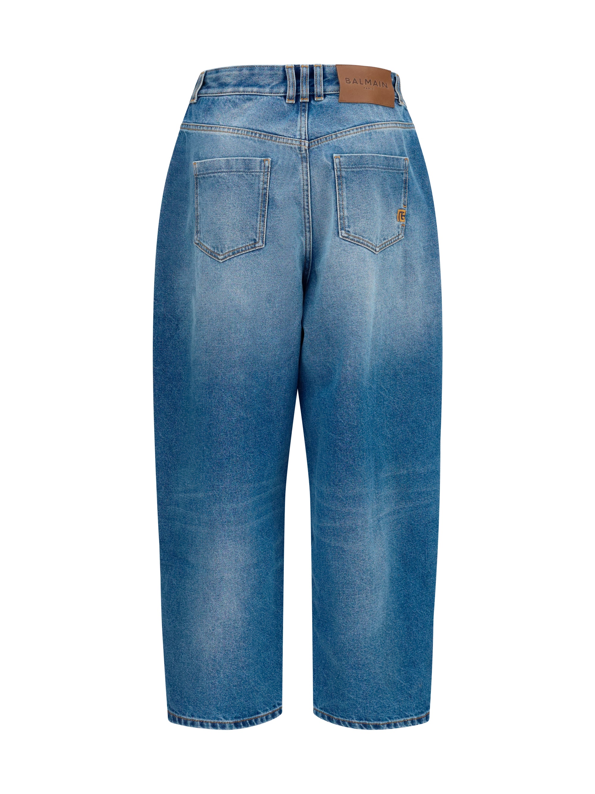 BALMAIN 34 barrel denim jeans 