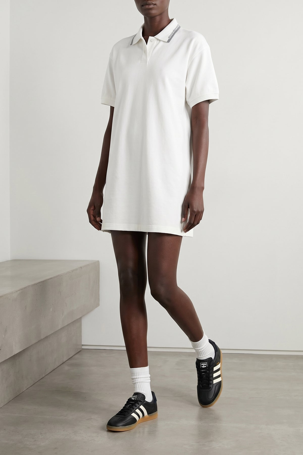 T BY ALEXANDER WANG S compact japanese cotton jersey polo dress