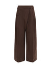 flocked plaid crossover pants