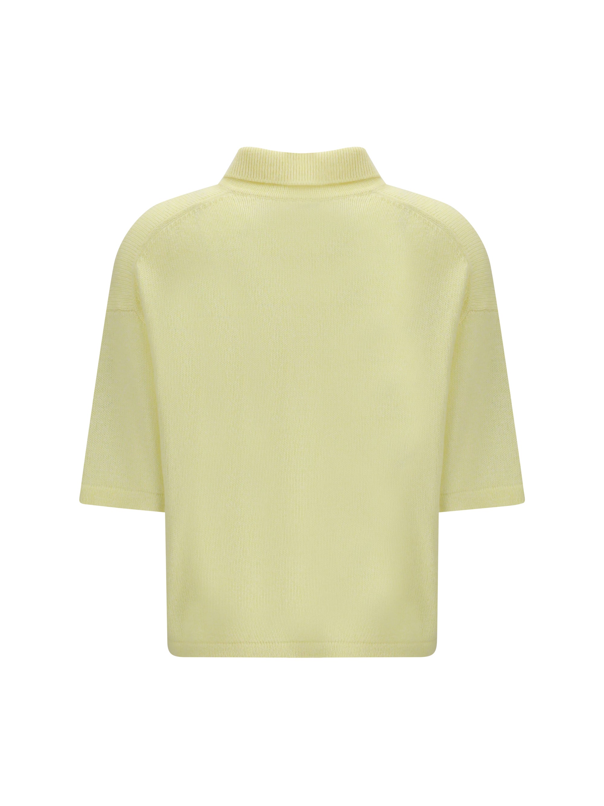 ALLUDE M short-sleeve polo neck sweater 