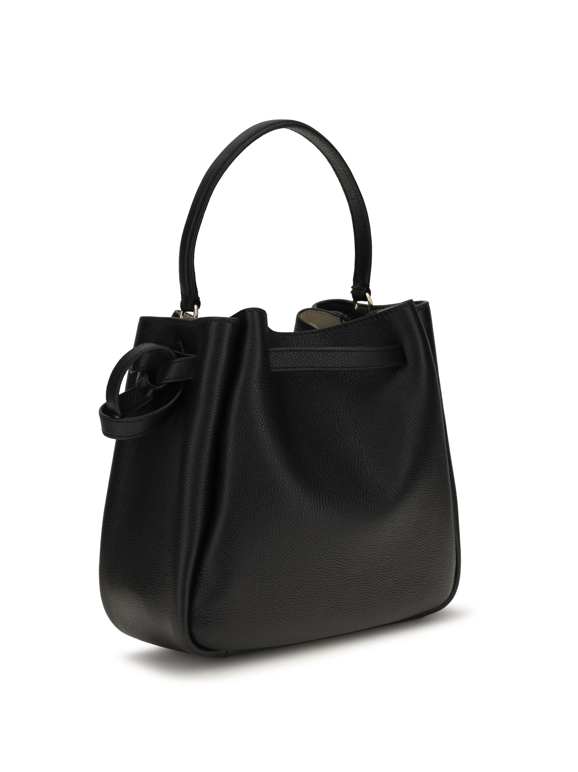 romy hammered leather bucket bag