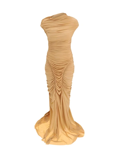 draped long dress