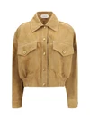 suede blouson jacket