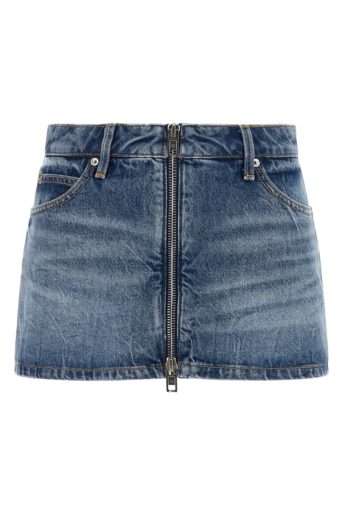 ALEXANDER WANG 24 alexander wangs skort redefines the codes of denim through a hybrid and tight s