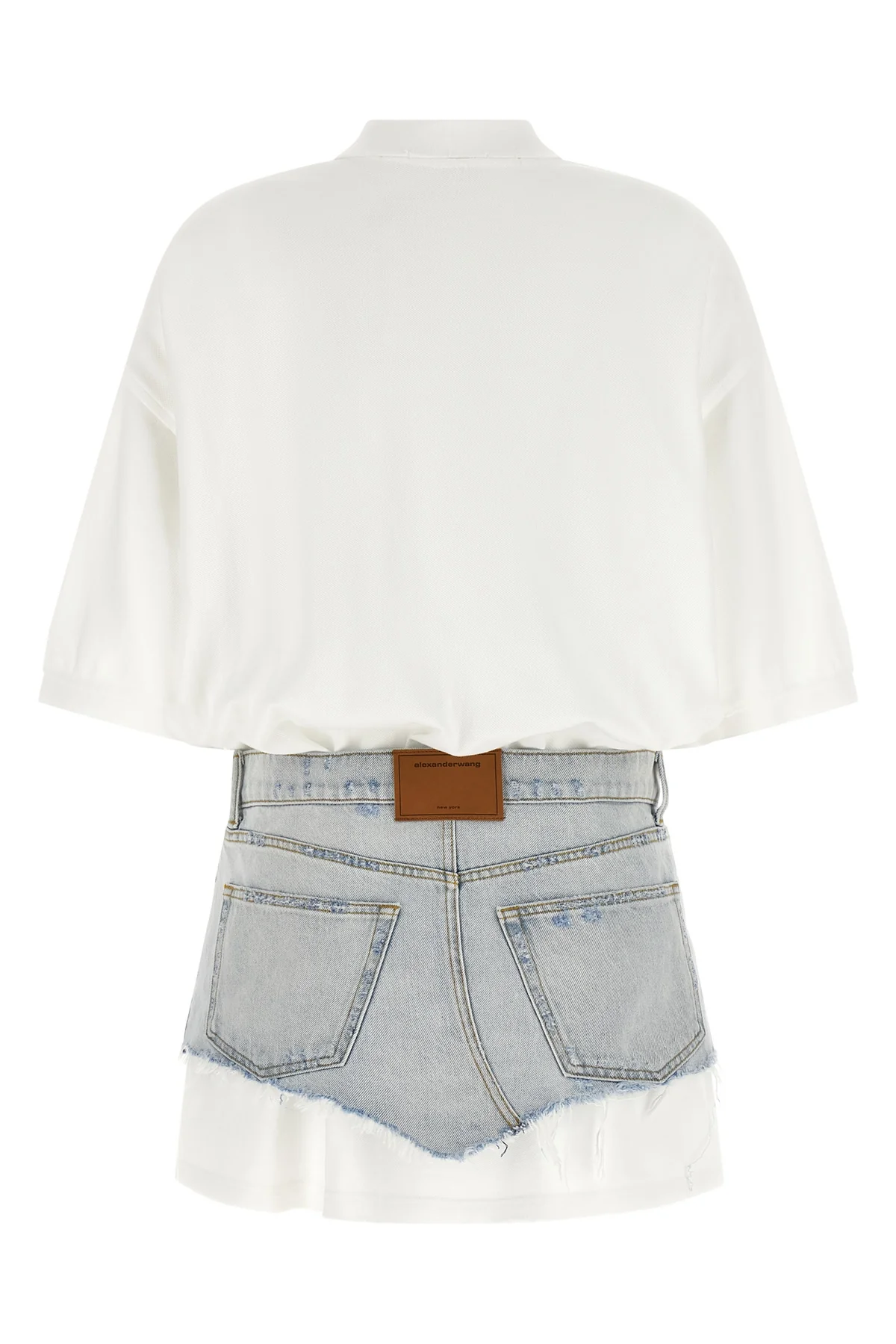 ALEXANDER WANG 0 alexander wangs mini dress redefines the concept of layering through a hybrid a