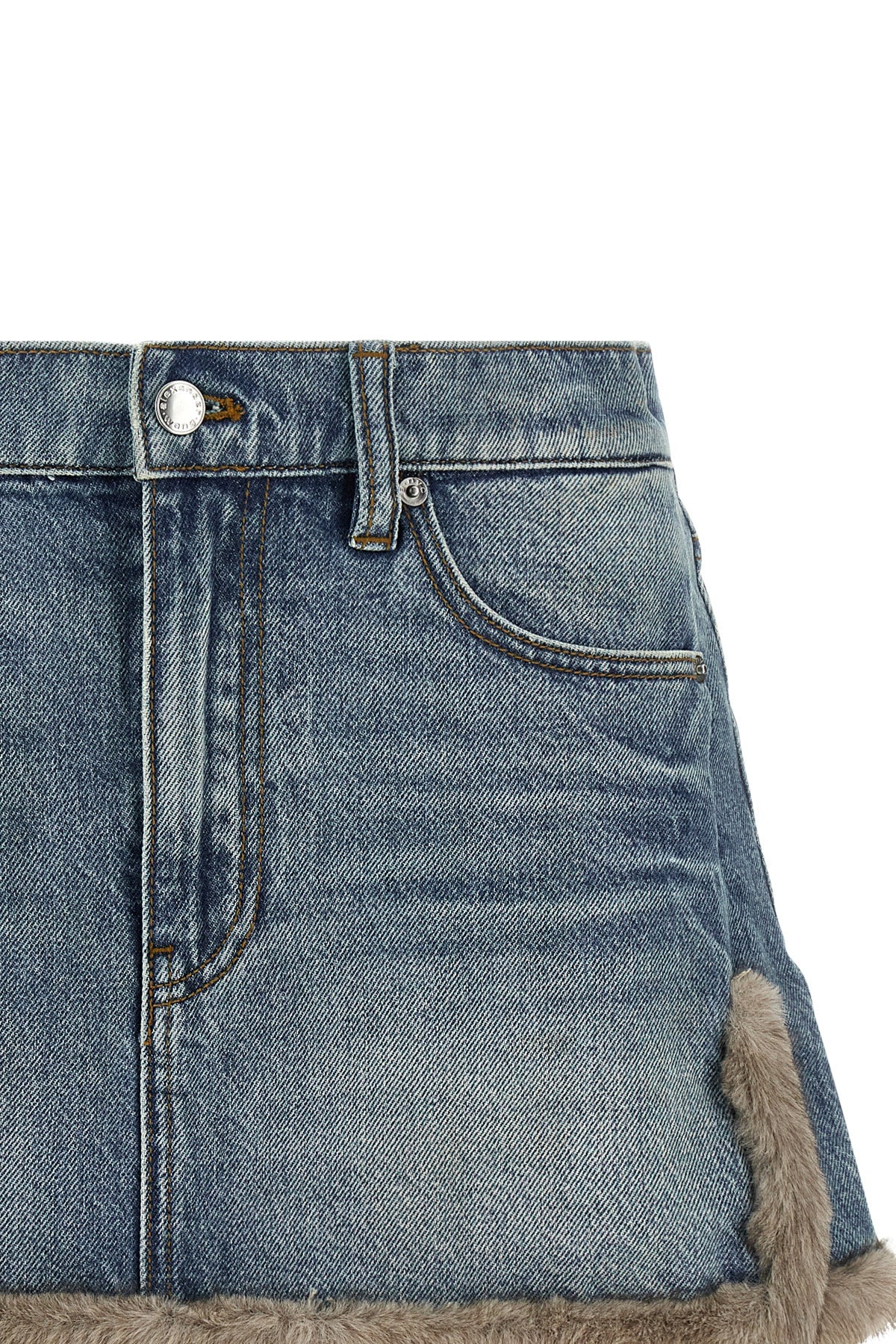 the alexander wang denim miniskirt redefines the codes of casual dress through a