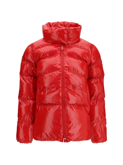 glossy quilted puffer jacket