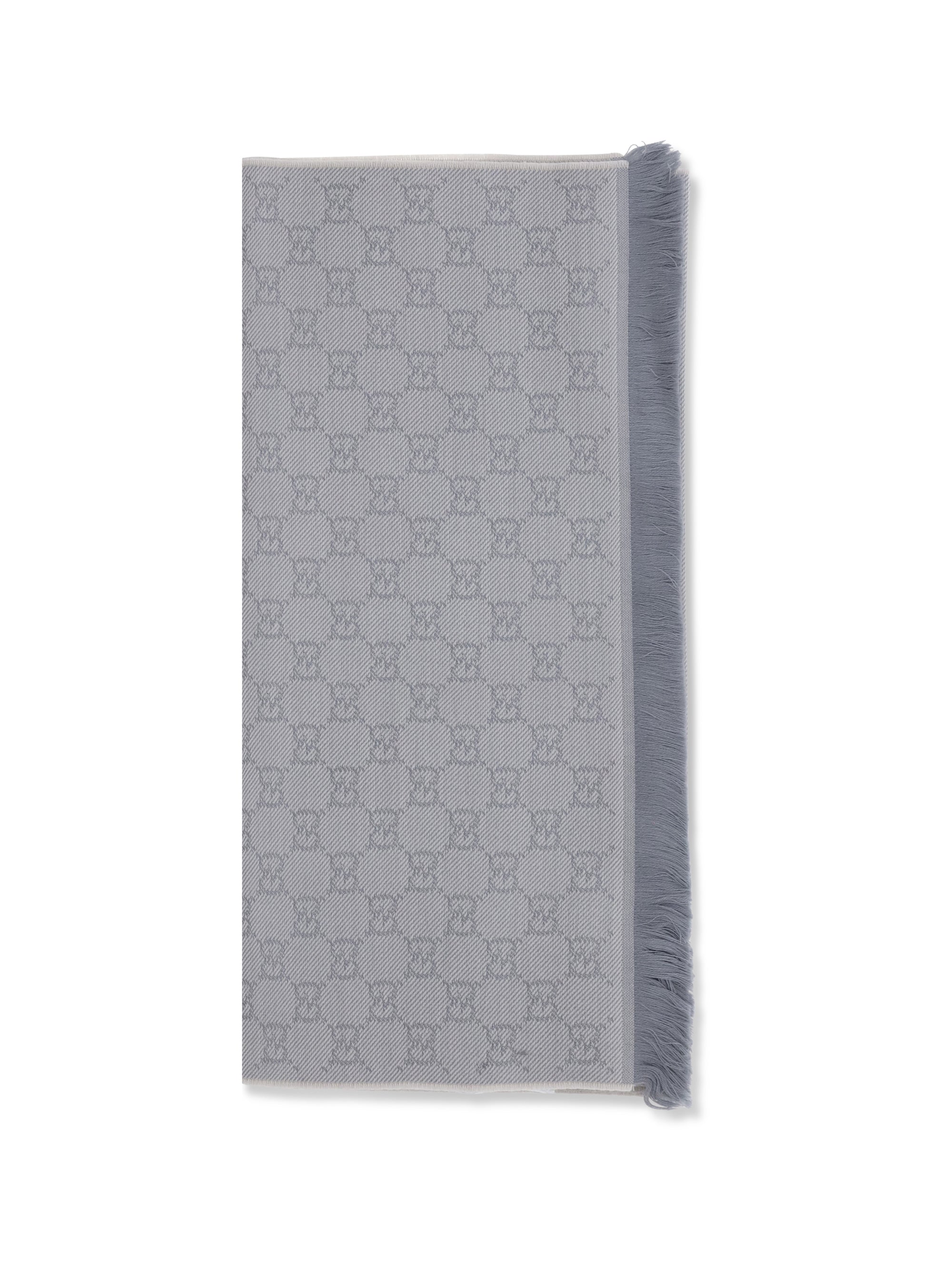 GUCCI OS gg supreme embroidered wool scarf 