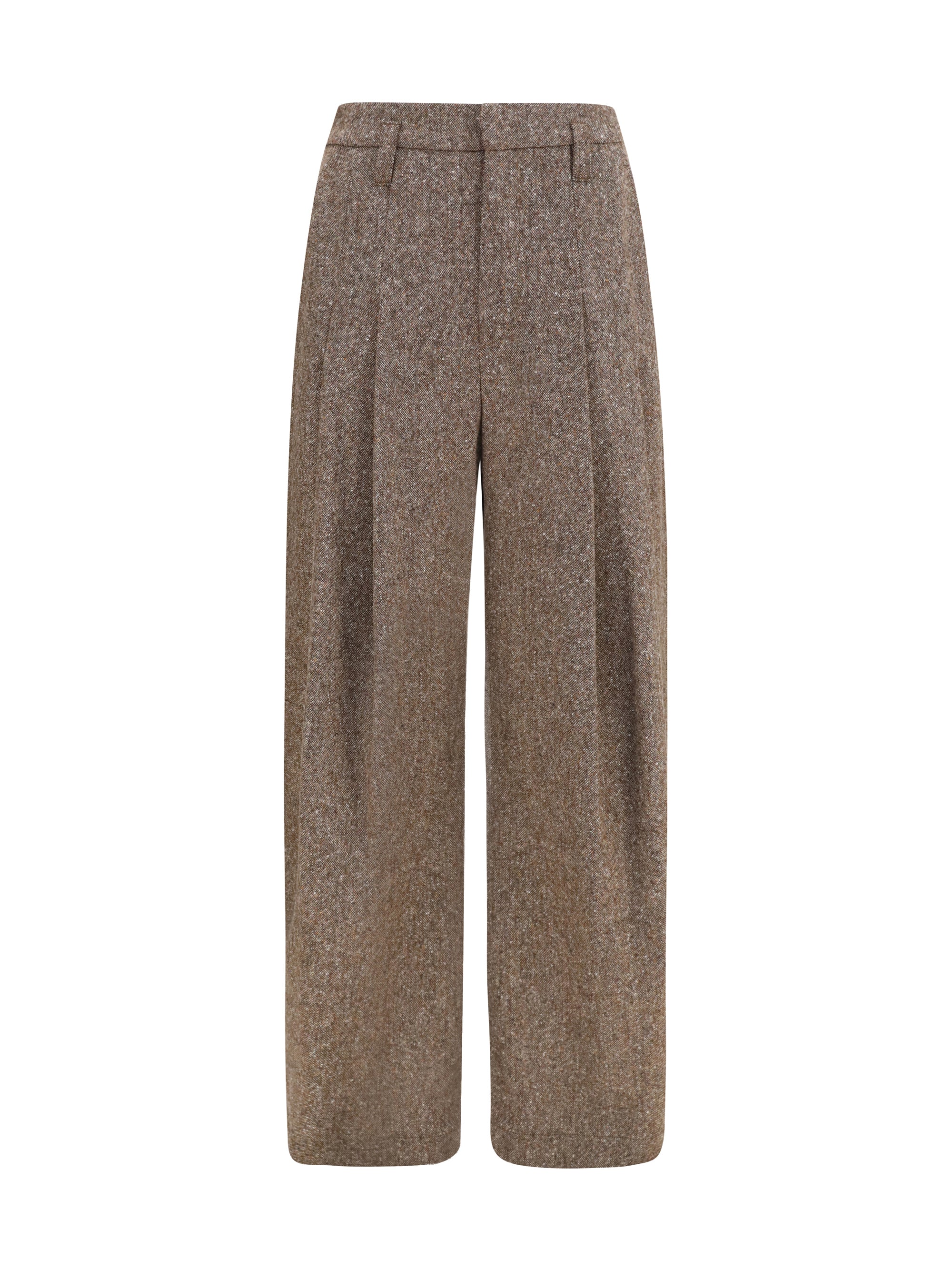 BRUNELLO CUCINELLI 42 virgin wool palazzo pants with monili detail