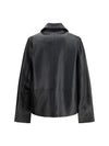 grained leather jacket