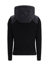hybridge® quilted knit hooded down jacket