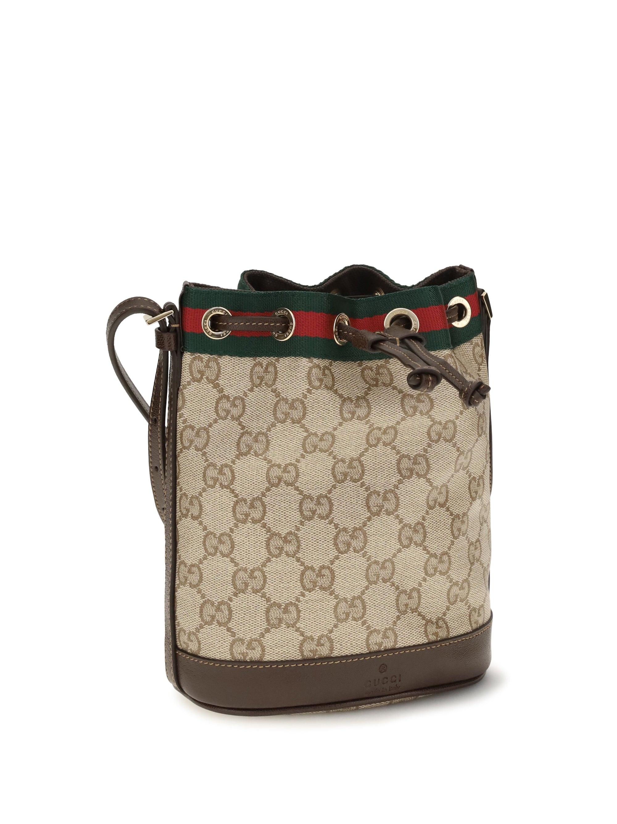 GUCCI OS web stripe bucket bag