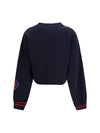 royal patch cropped sweatshirt