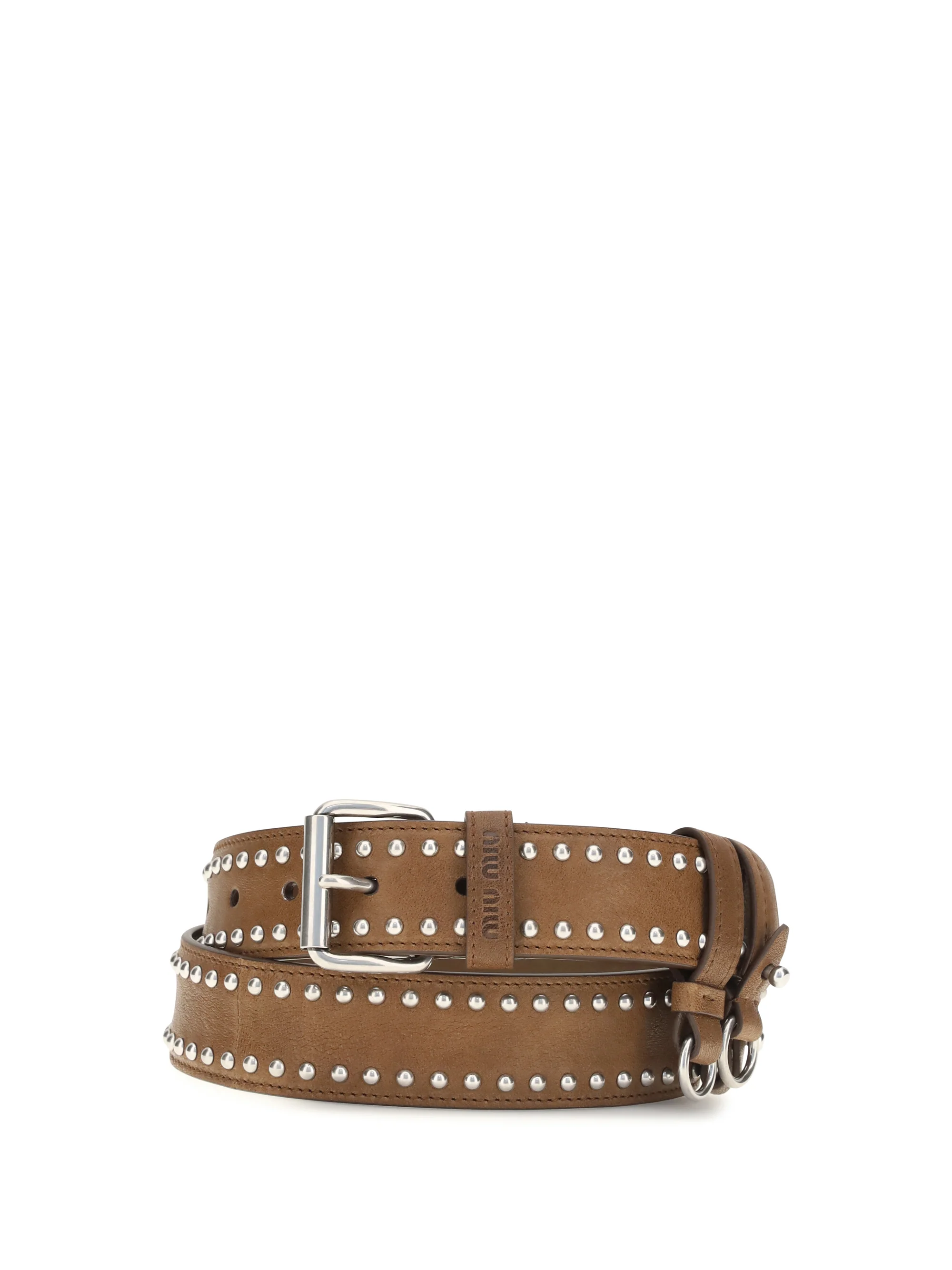 MIU MIU 80 studded suede belt