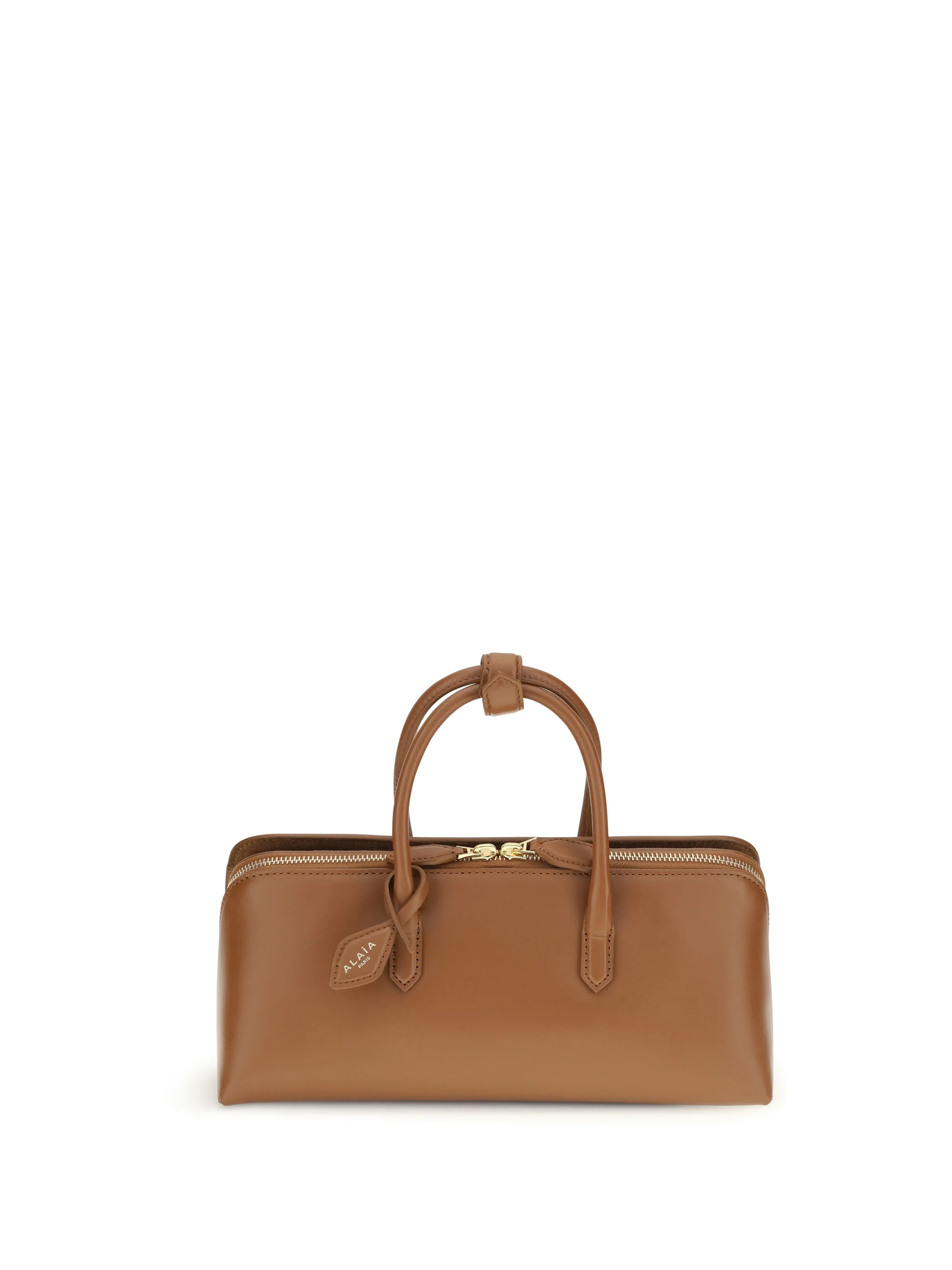 ALAIA OS small delta nubuck handbag