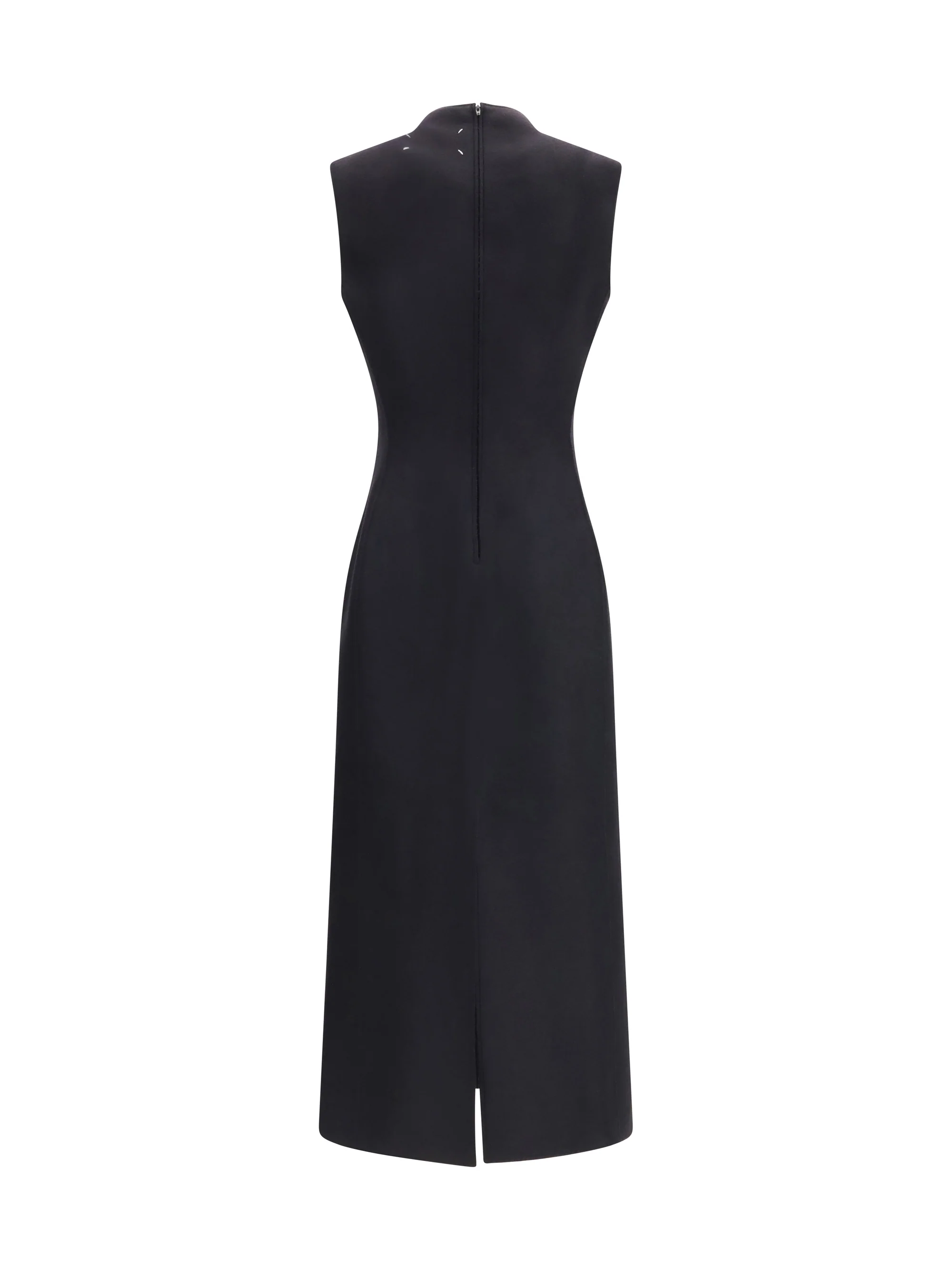 MARGIELA 40 sleeveless virgin wool midi dress