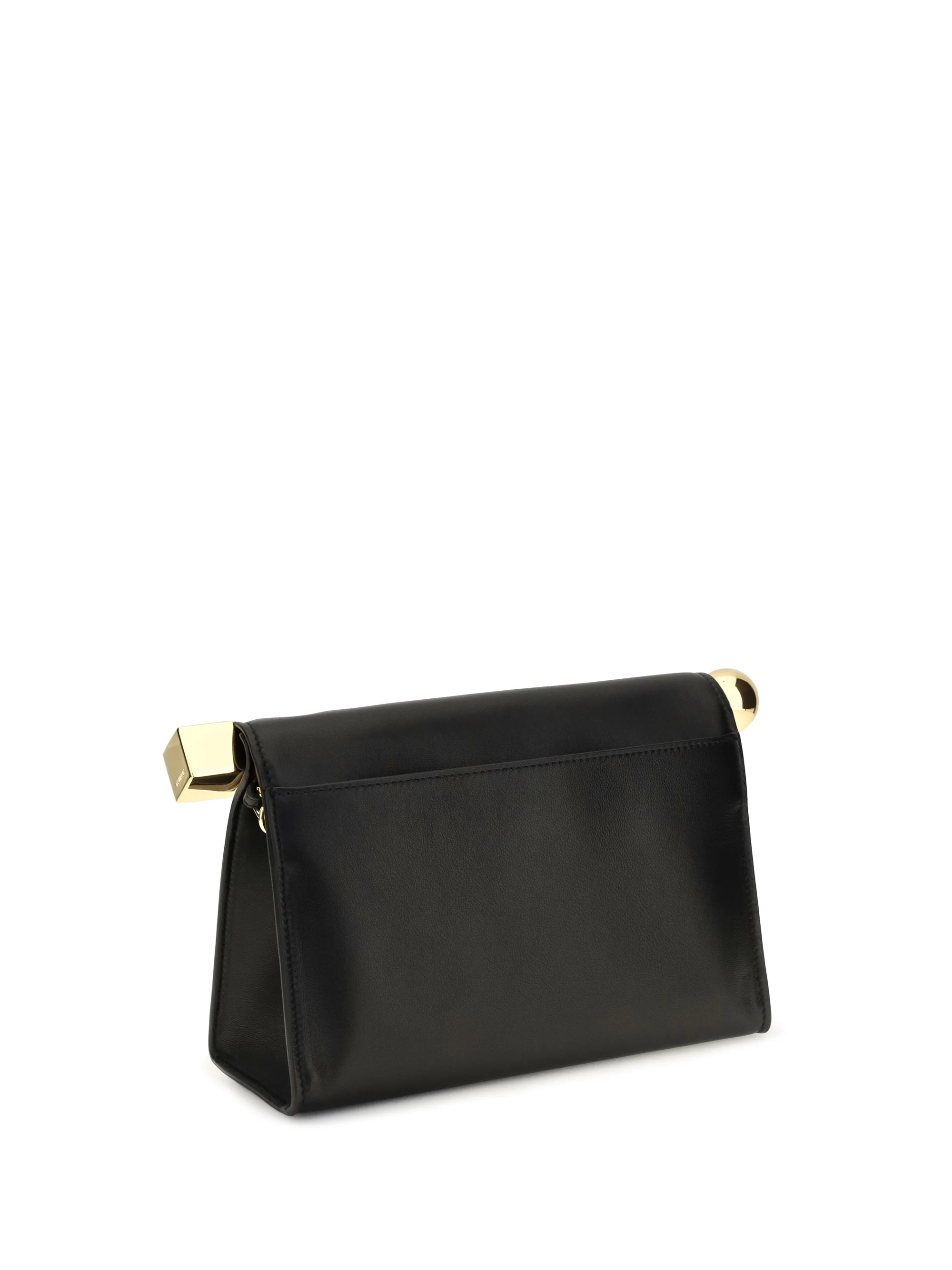 rond carré leather shoulder bag