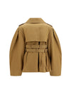 canvas jacket with double belt