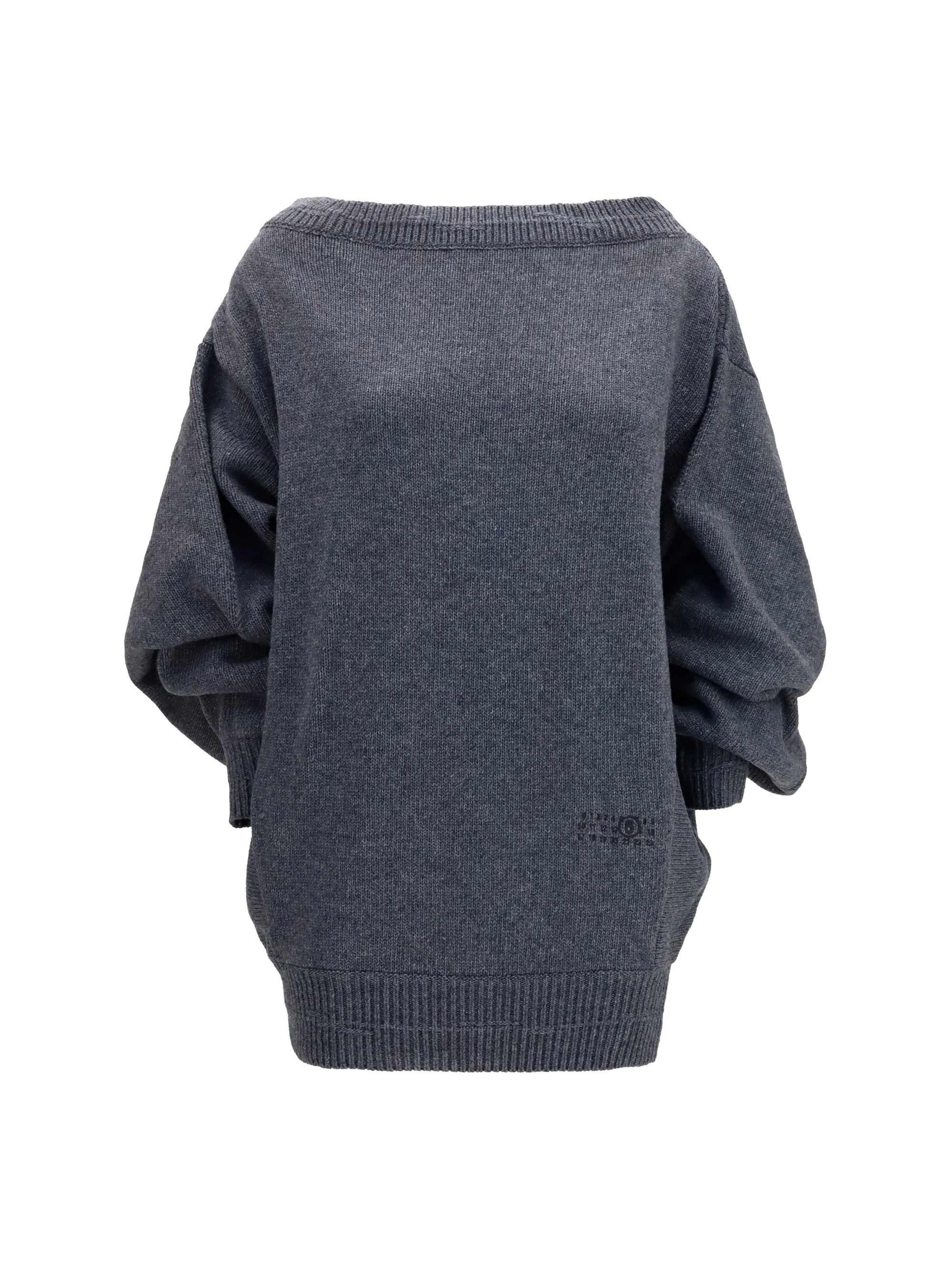 MM6 S wool-blend mini dress with wide sleeves