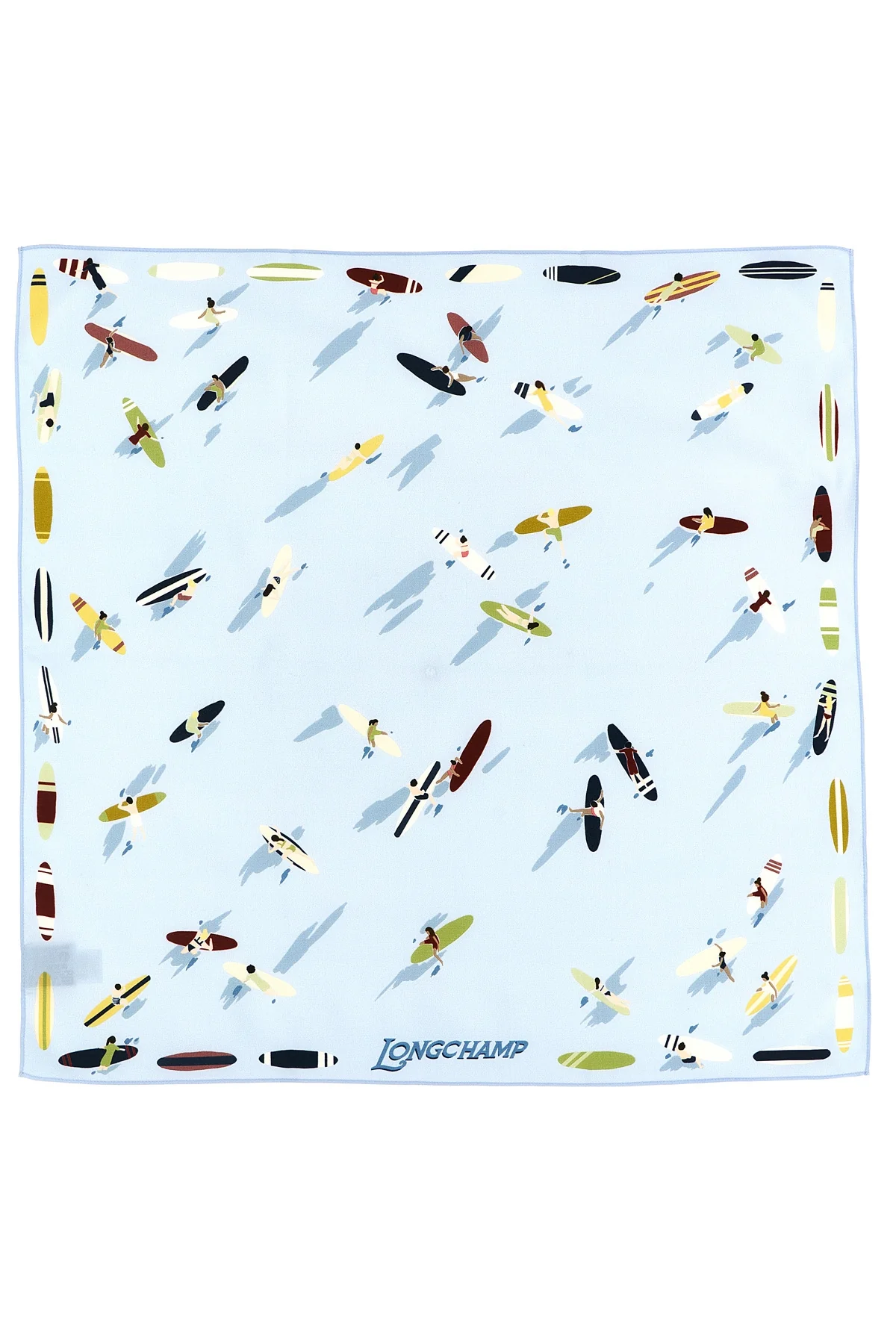 LONGCHAMP OS the longchamp en attendant la vague scarf stands out for its square shape and pu
