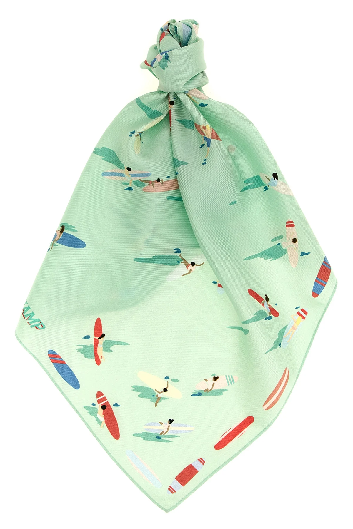 LONGCHAMP OS the longchamp en attendant la vague scarf is made of pure silk twill