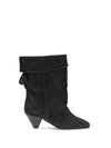 draped suede boots
