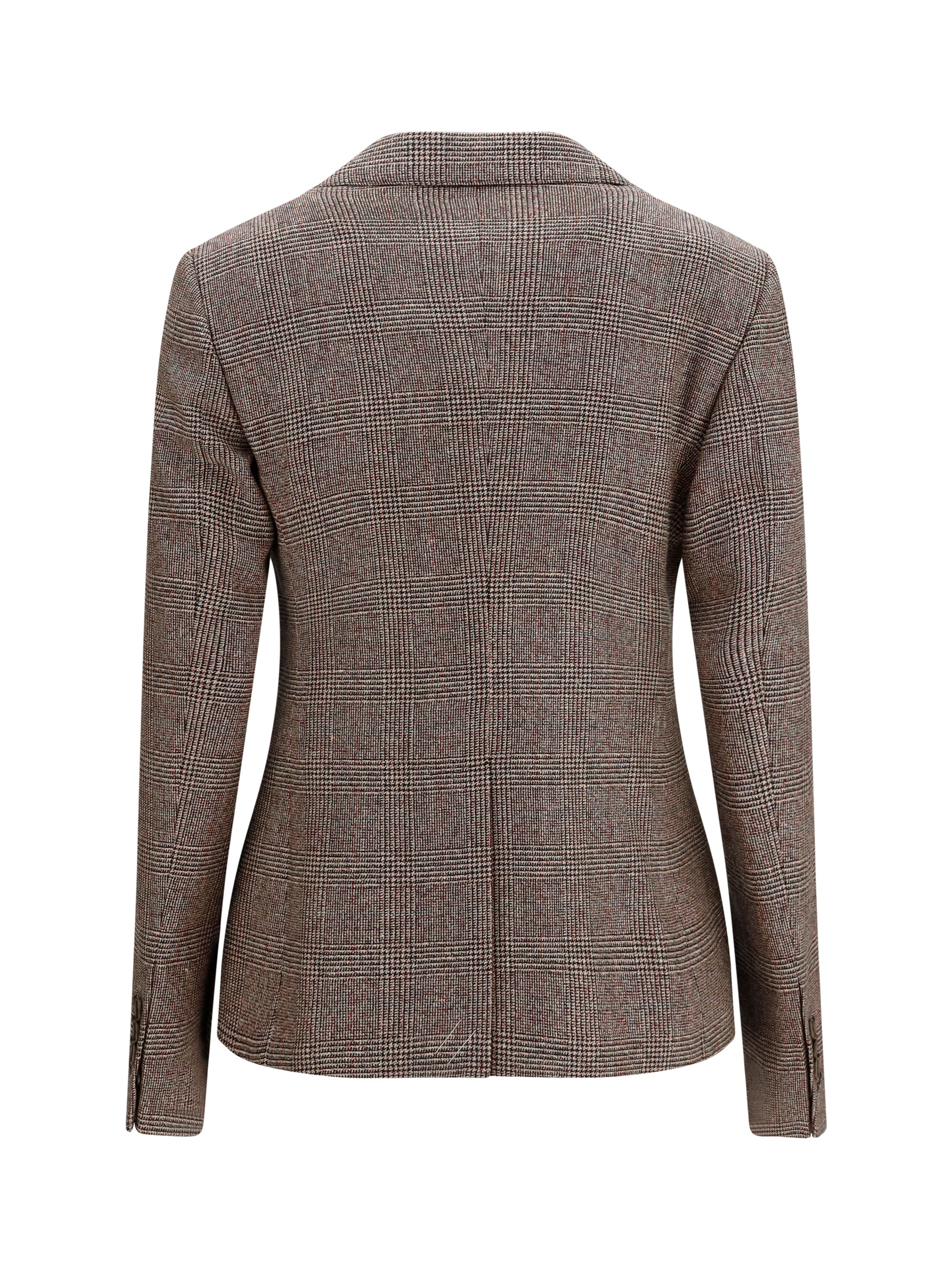 single-breasted wool and linen blazer