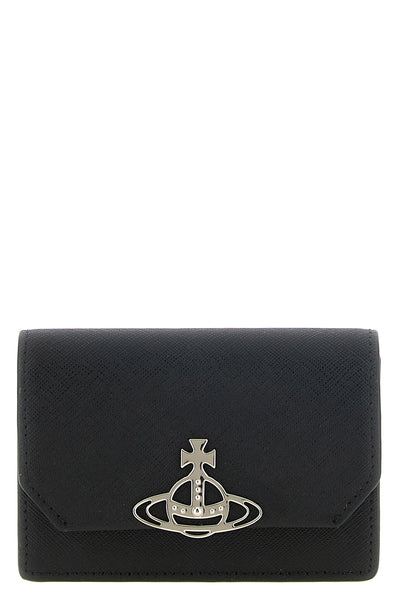 the vivienne westwood orb leather card holder is a perfect combination of func