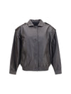 charlie ares leather bomber jacket