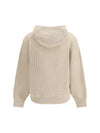 sparkling net cotton hooded sweatshirt