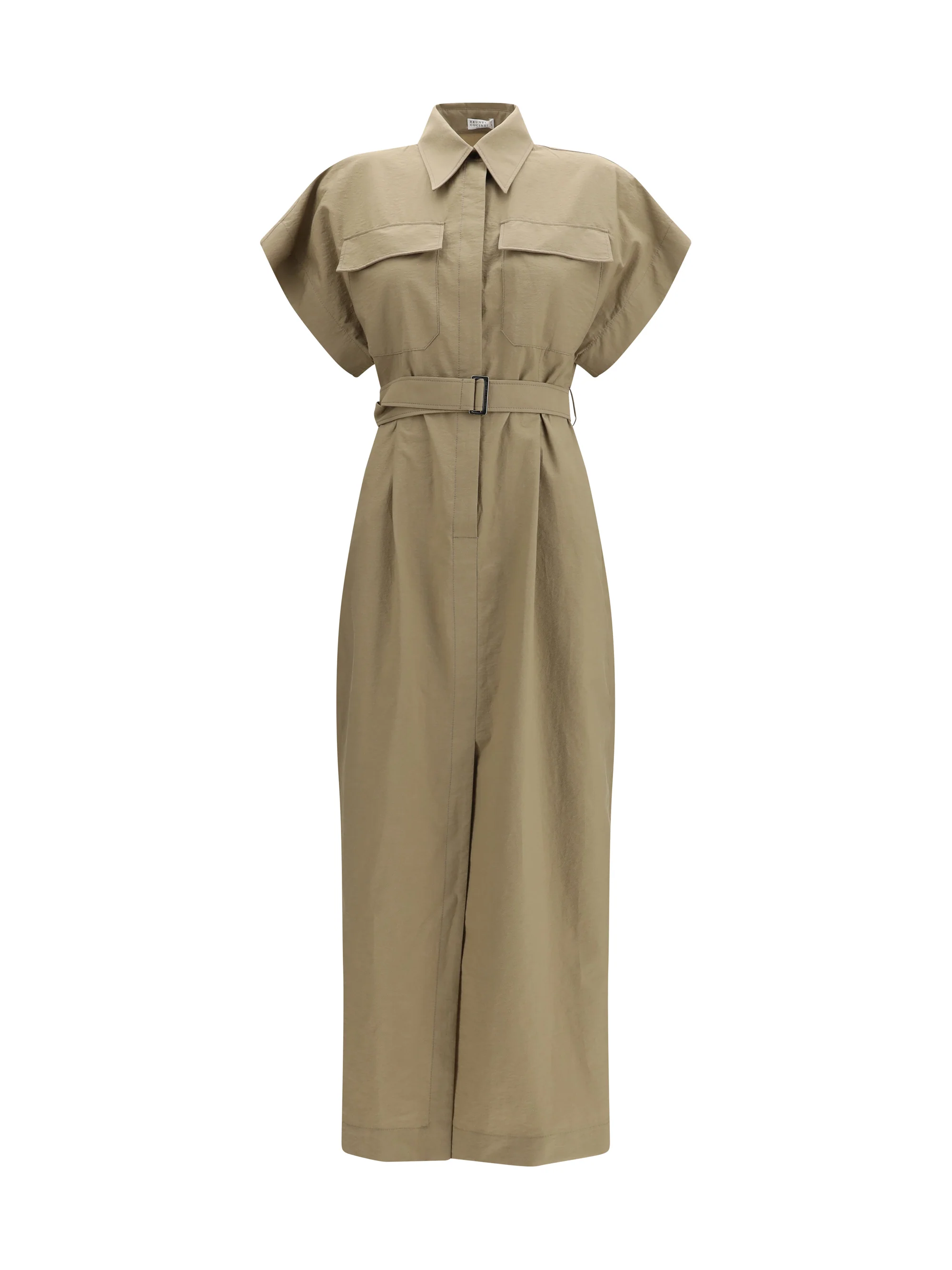 pocket belted midi dress