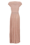 ginevra ribbed viscose blend off-the-shoulder dress