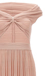ginevra ribbed viscose blend off-the-shoulder dress