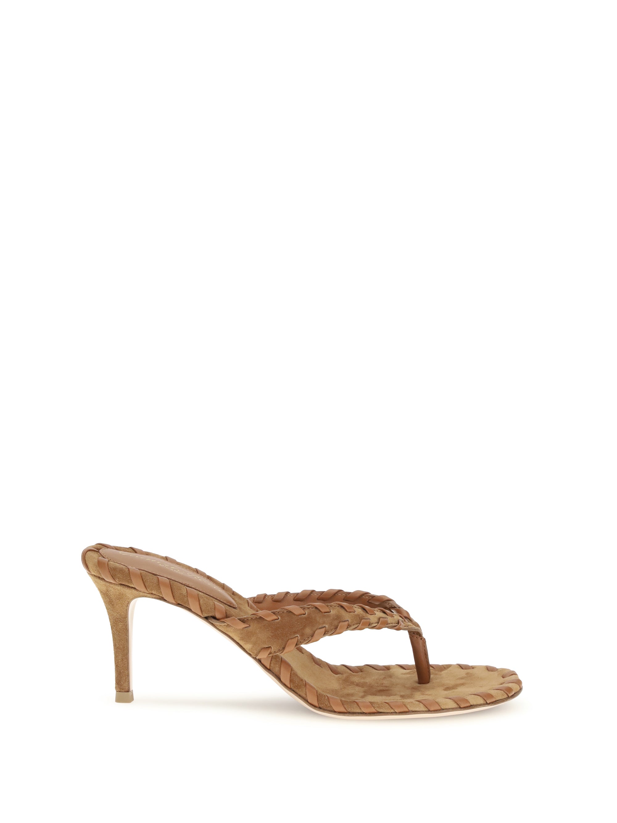 GIANVITO ROSSI 37.5 suede thong sandals